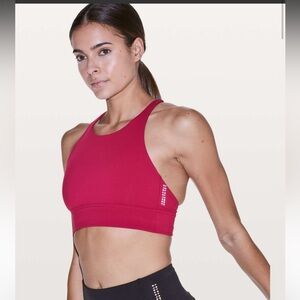 Lululemon ($68) Ride & Reflect Bra *lululemon X SoulCycle Ruby Red